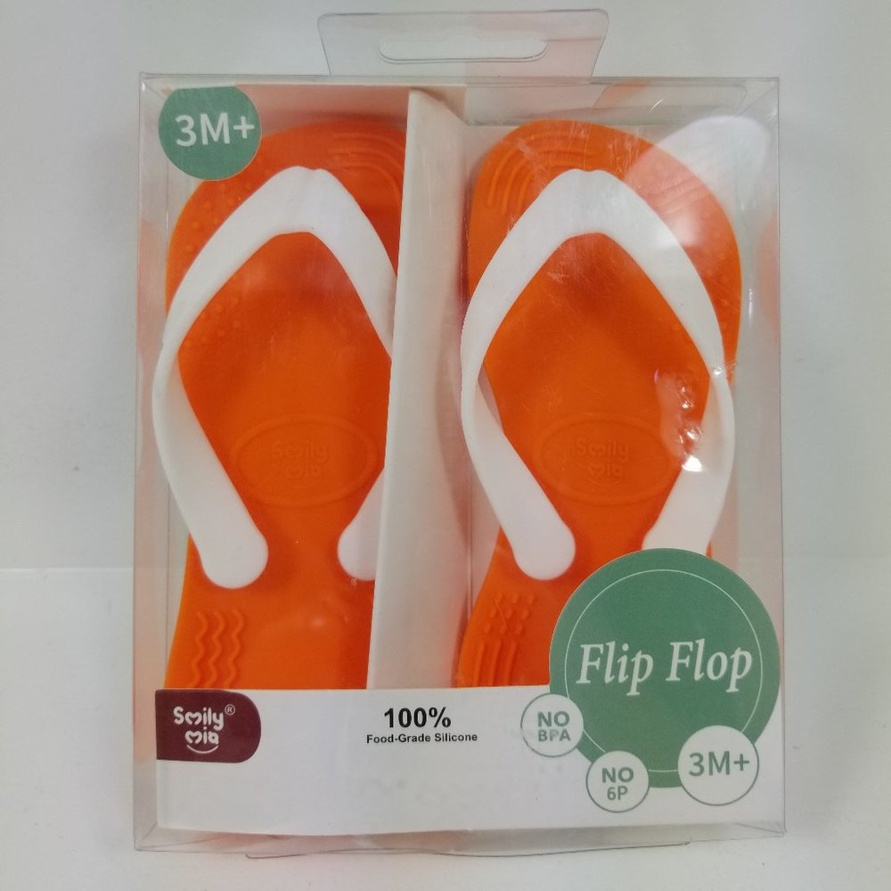 Smily Mia Baby Teething Toys for 3-6Months, 6-12Months Babies, Flip-Flop Shaped